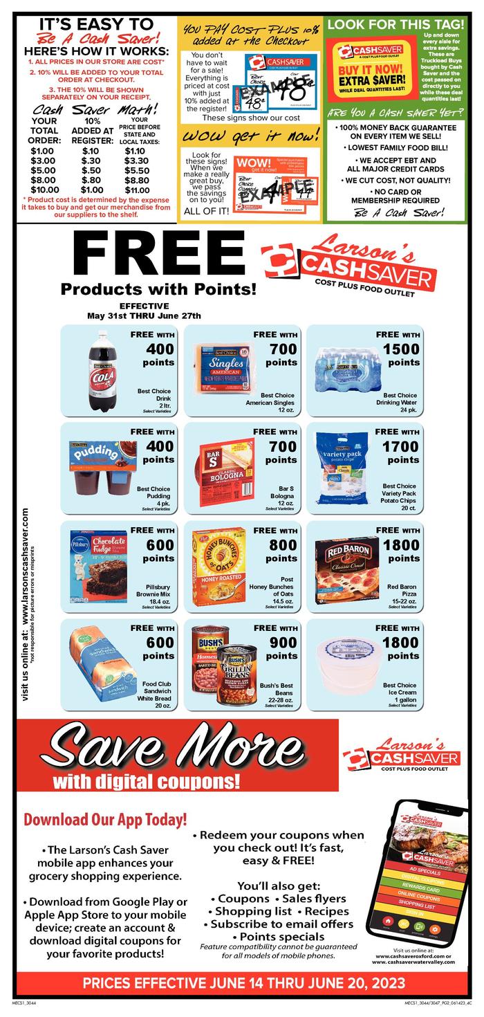 Larson's CashSaver Oxford | Ad Specials